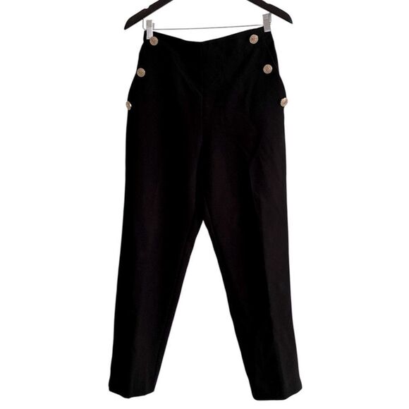 Zara High Rise Trousers Gold Hardware EUC - Picture 1 of 4